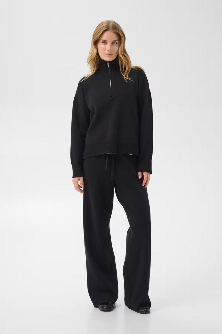 Pull à col montant zippé Silvanas - Mélange de viscose écoresponsable