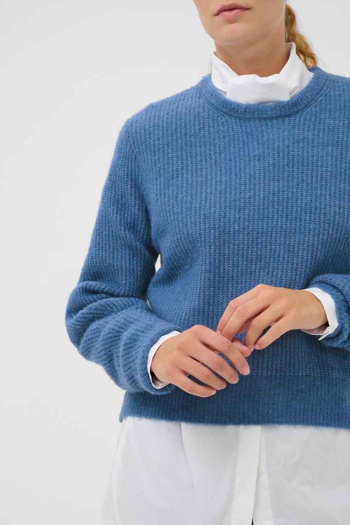 Pull court à texture côtelée Nias