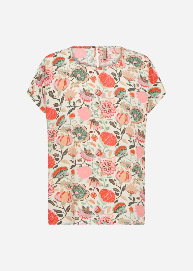T-shirt avec impression de fleurs