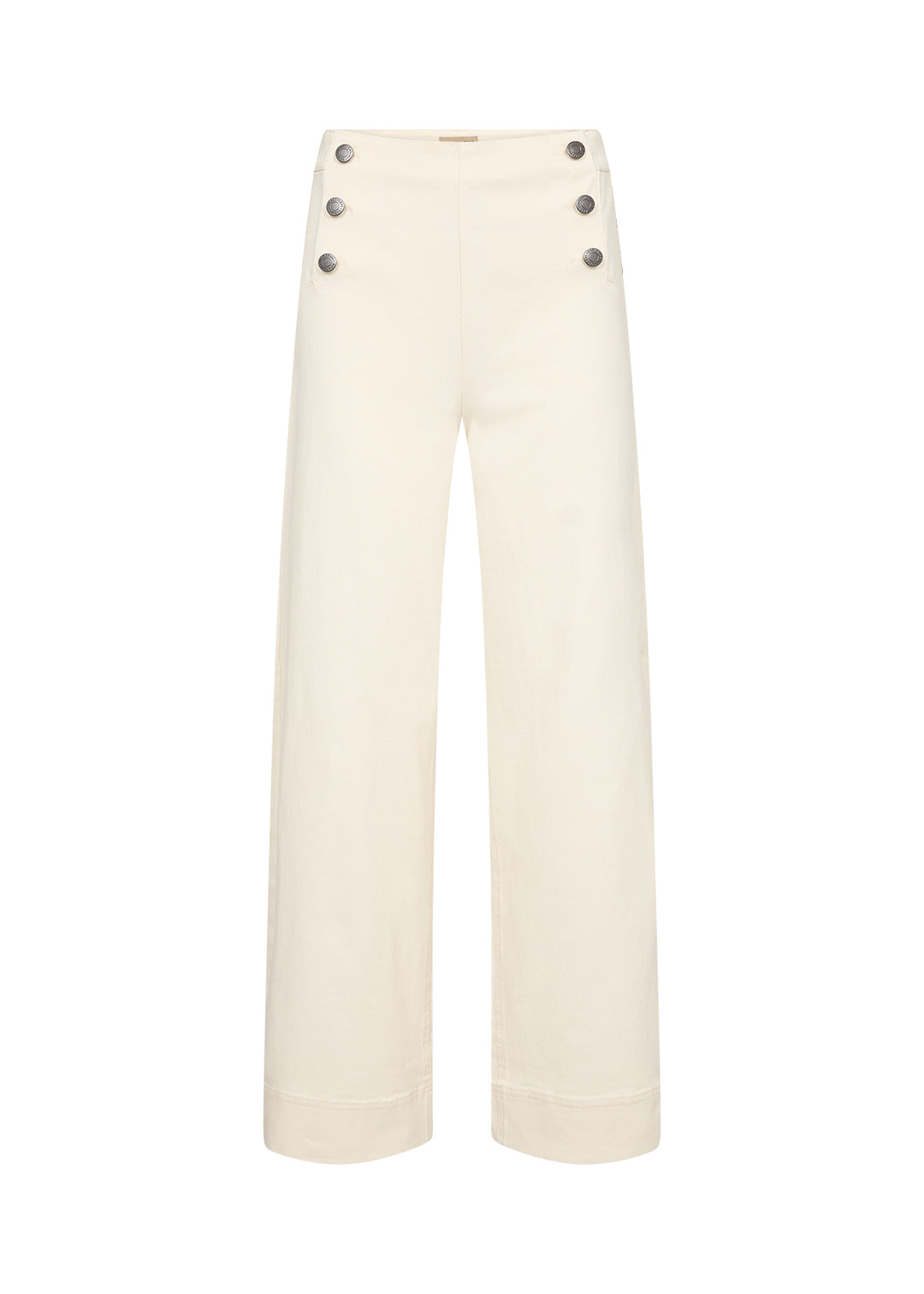 Pantalon en coton extensible Bess - Bas classique à boutons décoratifs