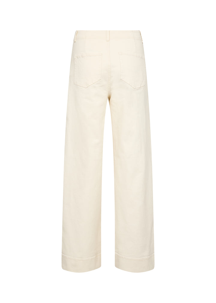 Pantalon en coton extensible Bess - Bas classique à boutons décoratifs