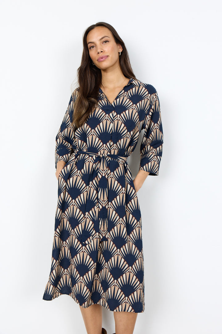 Robe à imprimé géométrique Halin - Écoresponsable en mélange de viscose Ecovero