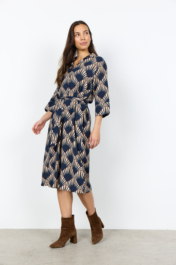 Robe à imprimé géométrique Halin - Écoresponsable en mélange de viscose Ecovero