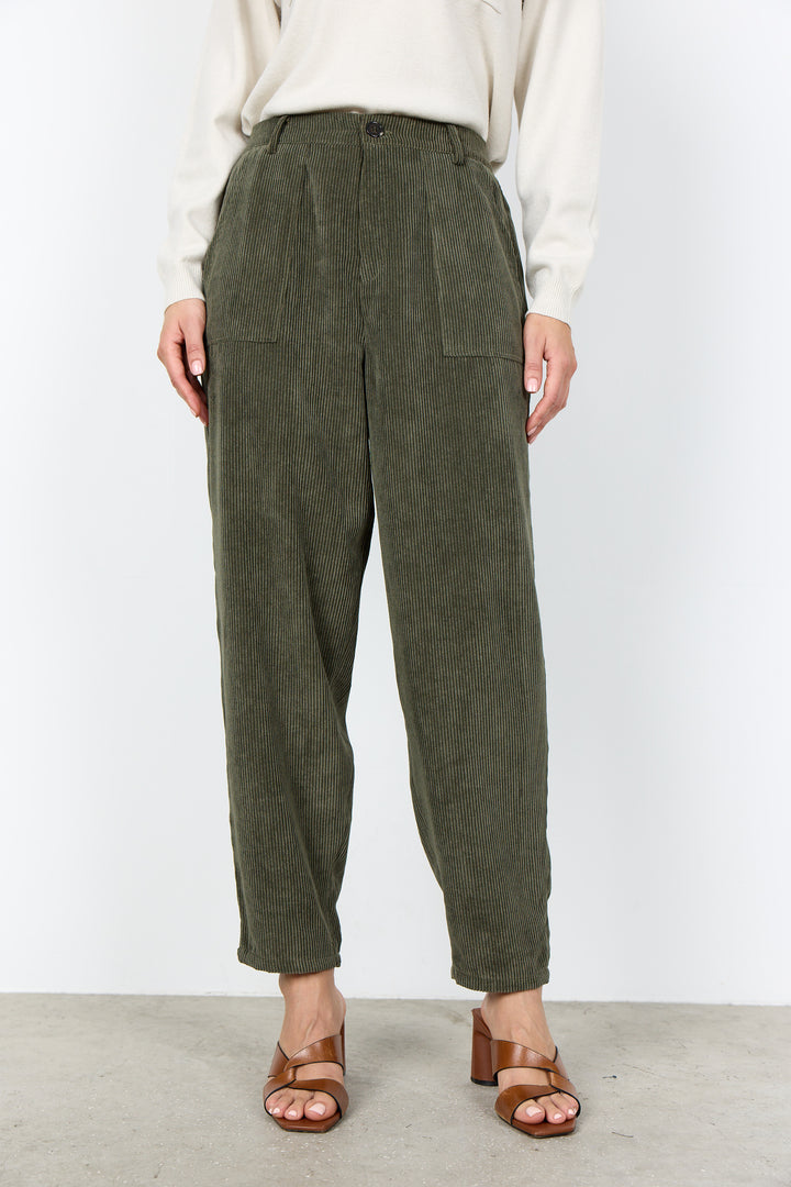 Pantalon texturé Bindi - Taille mi-haute en mélange polyester