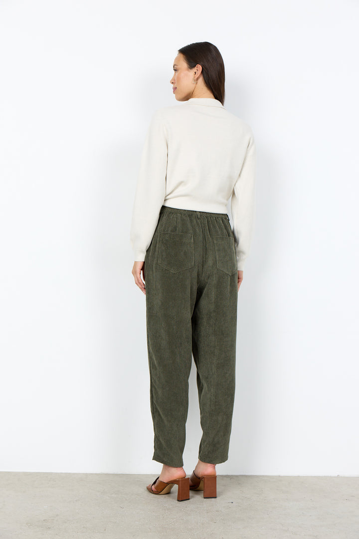 Pantalon texturé Bindi - Taille mi-haute en mélange polyester