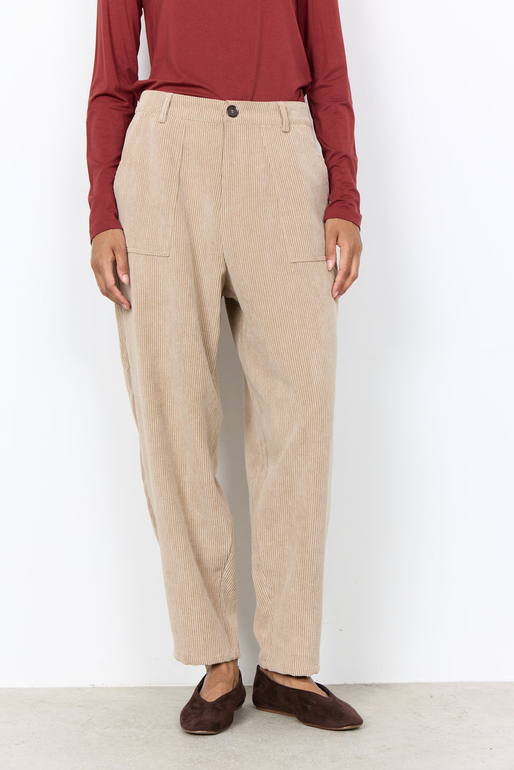 Pantalon texturé Bindi - Taille mi-haute en mélange polyester