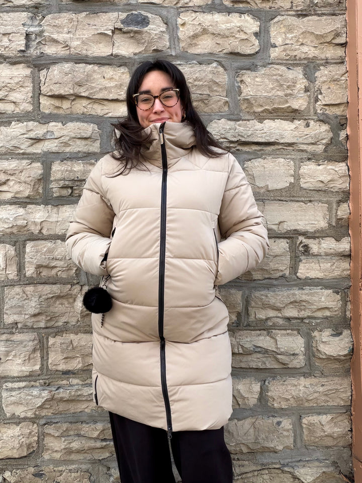 Manteau matelassé long Eisele - Coupe droite mi-longue