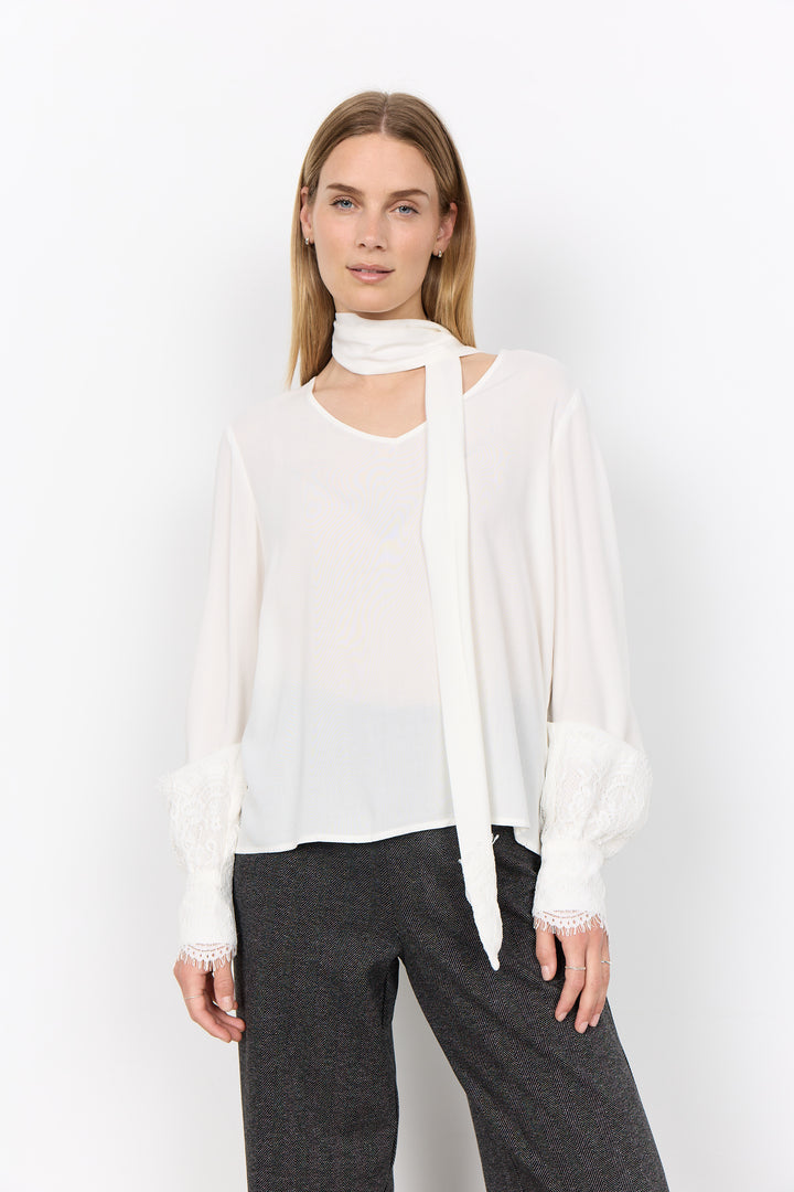 Blouse à nouer Radia - Écoresponsable à taille ceintrée