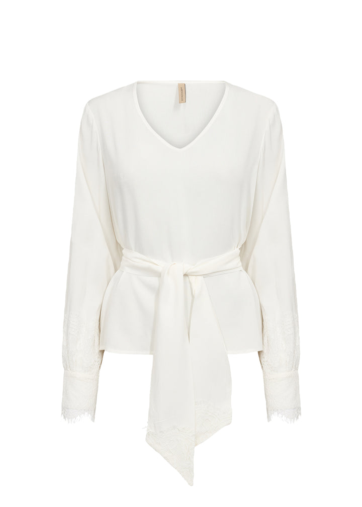 Blouse à nouer Radia - Écoresponsable à taille ceintrée