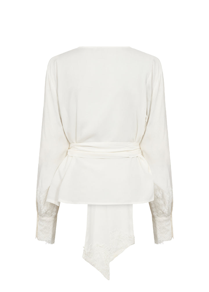 Blouse à nouer Radia - Écoresponsable à taille ceintrée