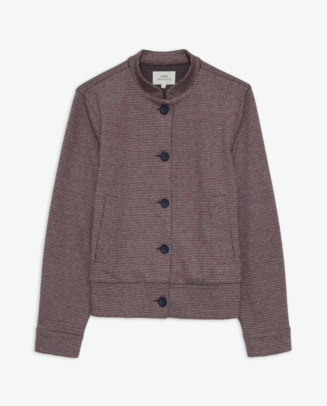 Veste courte douce bordeaux