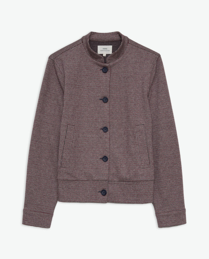 Veste courte douce bordeaux