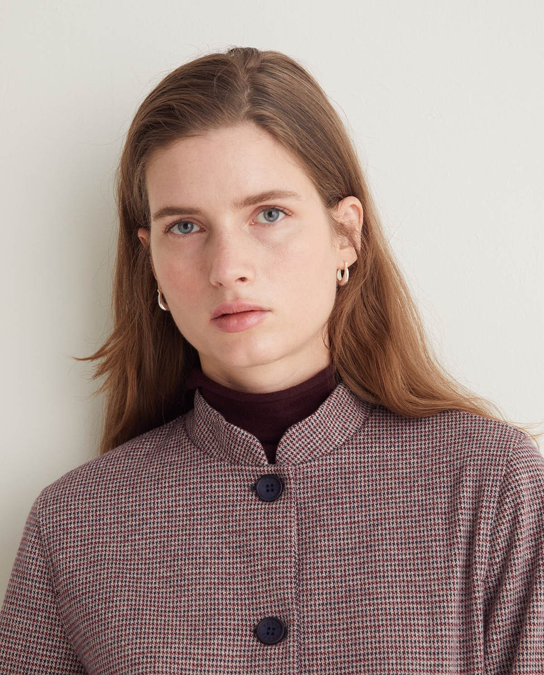 Veste courte douce bordeaux