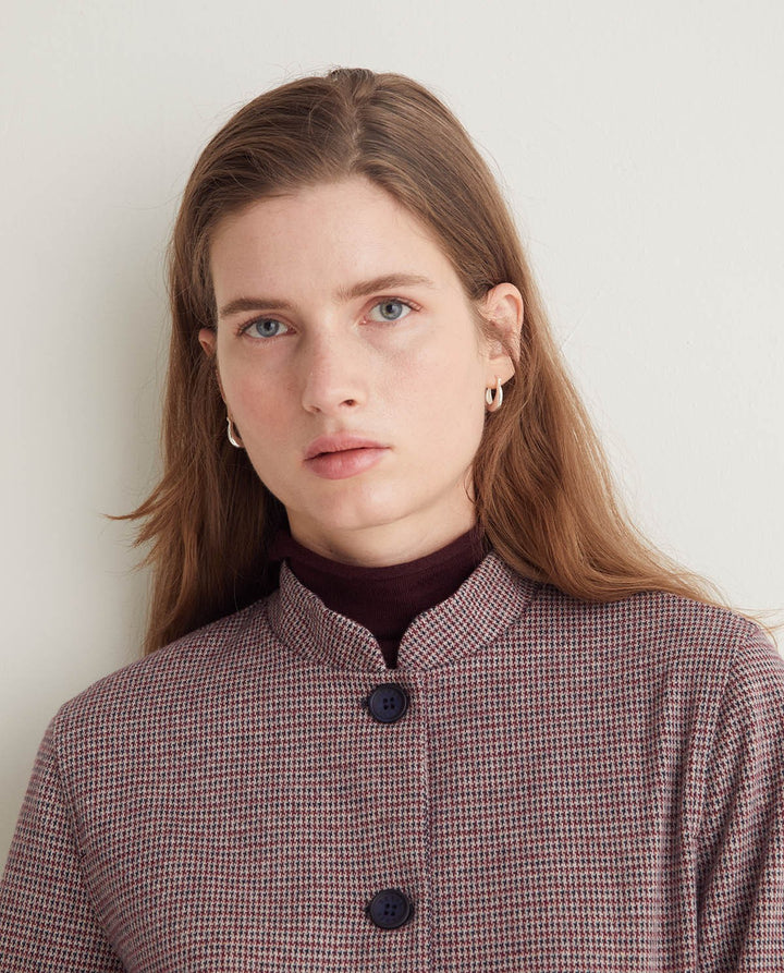 Veste courte douce bordeaux