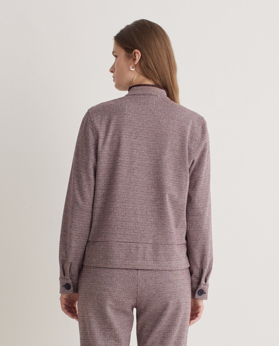 Veste courte douce bordeaux