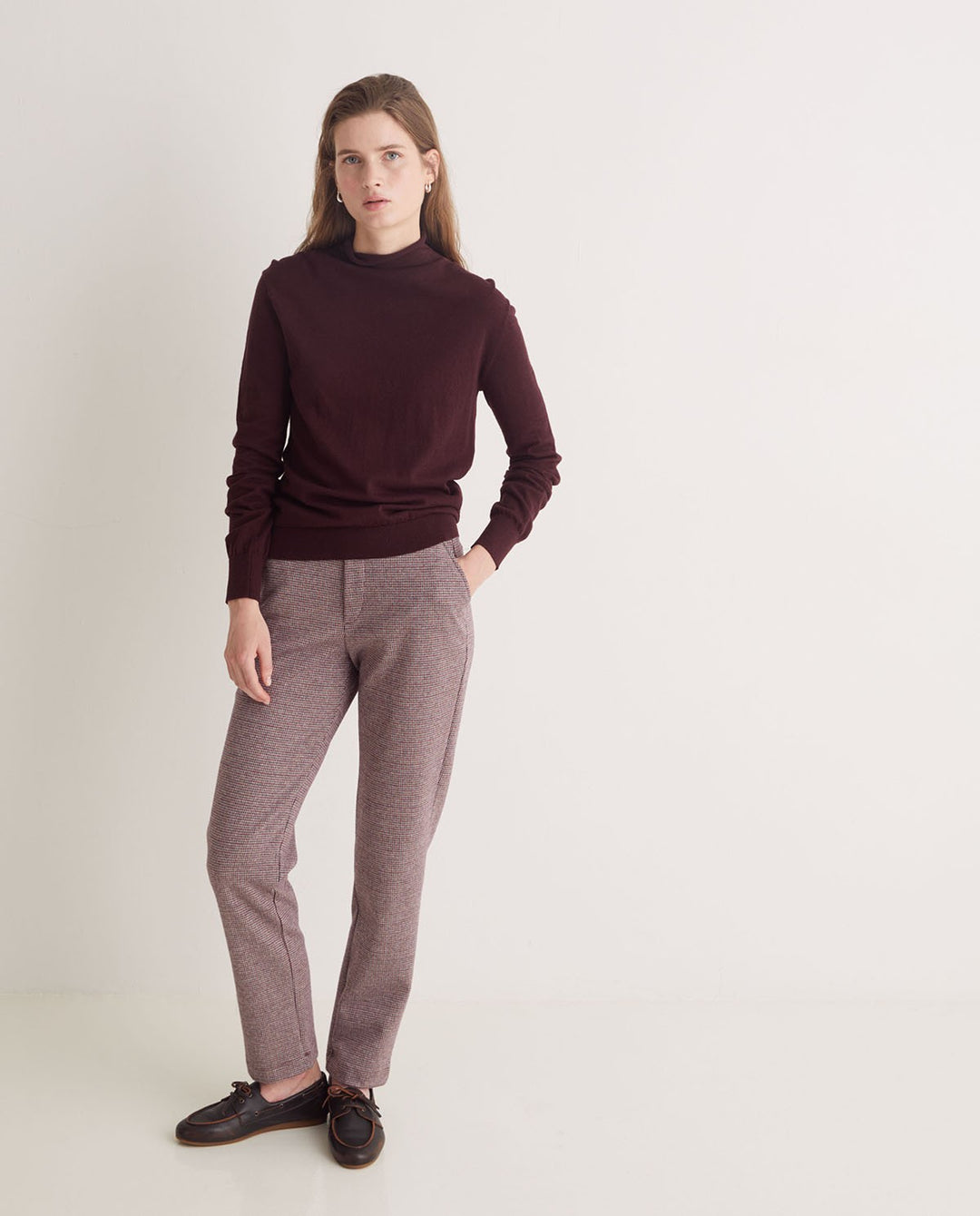 Pantalon en coton coupe droite