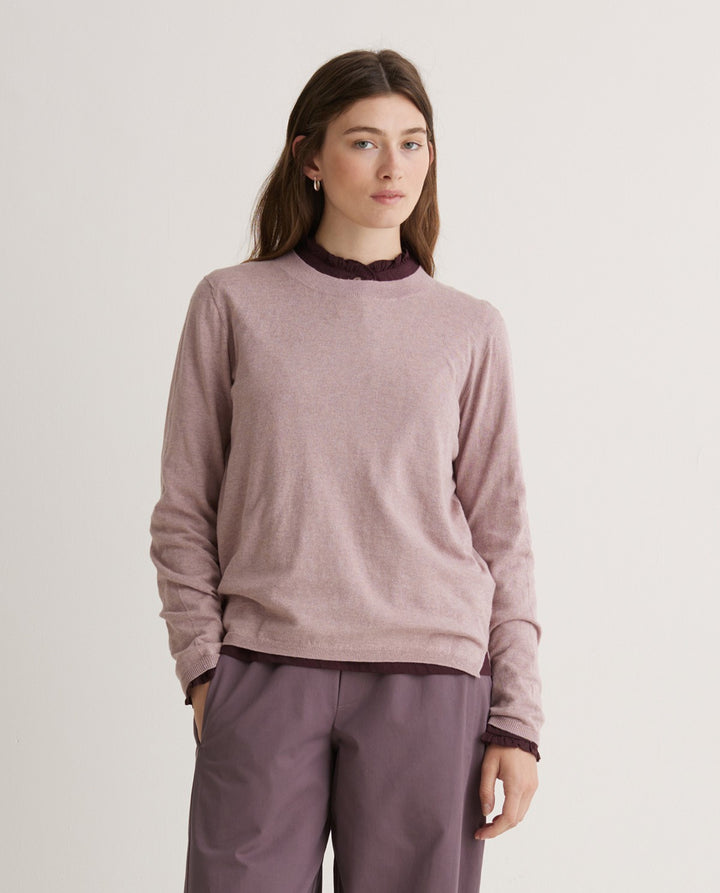 Pull coton bio col rond