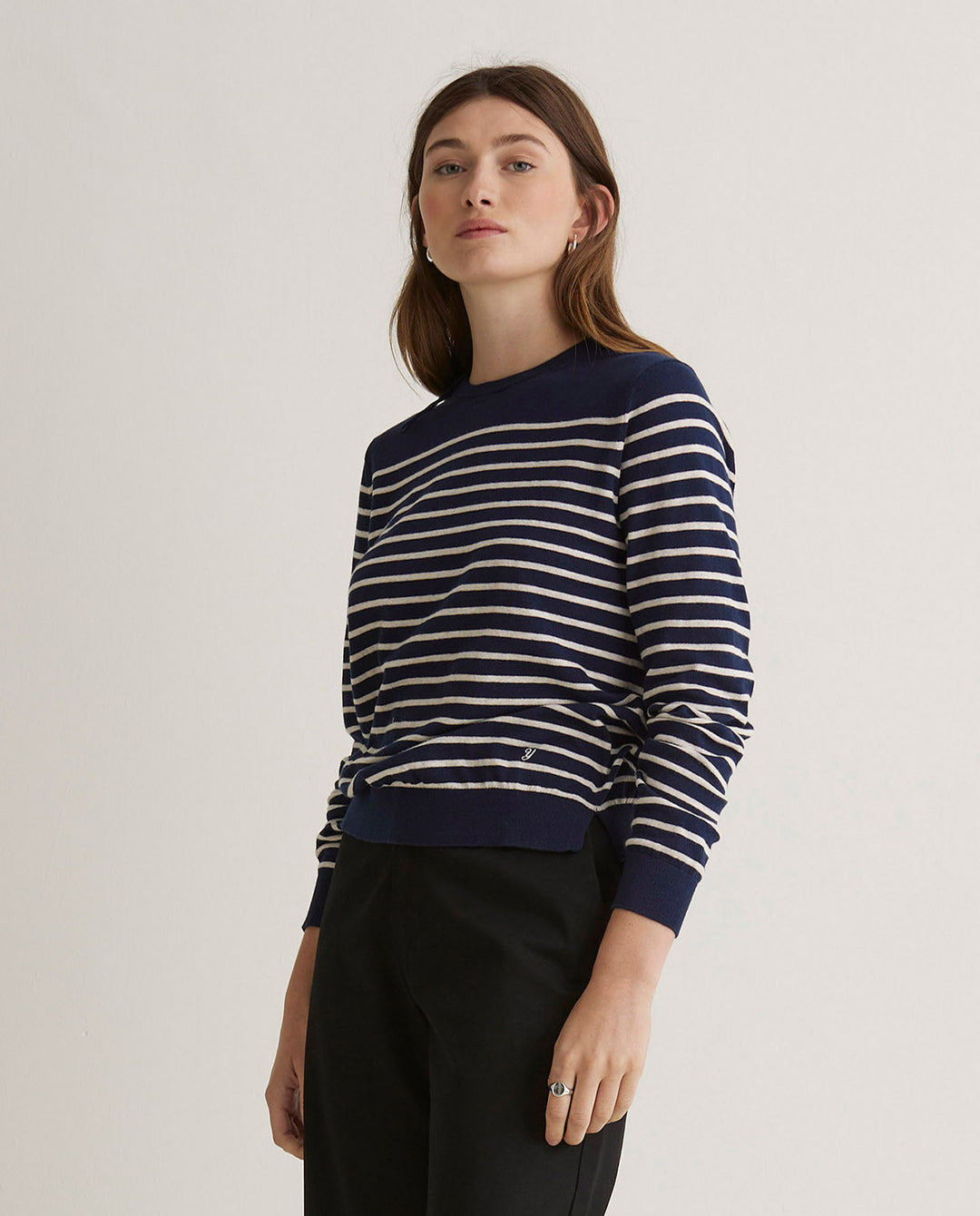 Pull ligné en coton bio