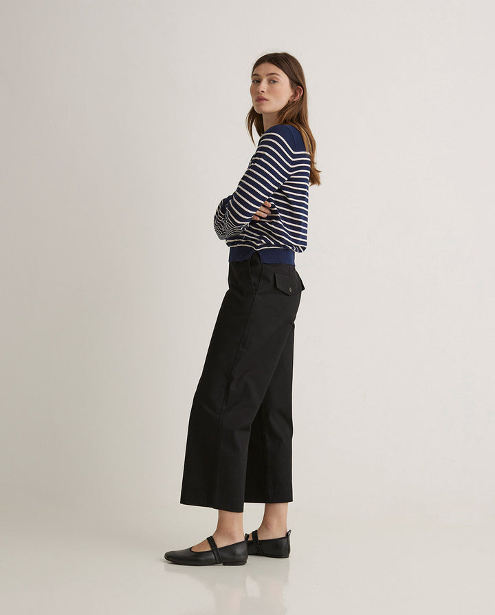 Pull ligné en coton bio