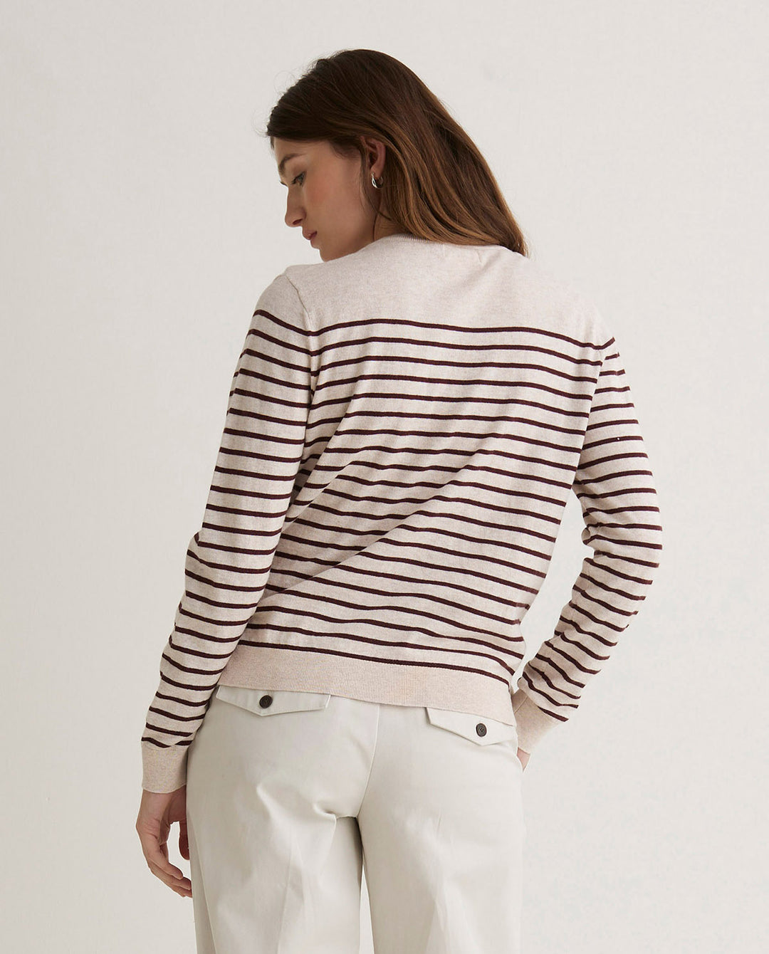 Pull ligné en coton bio