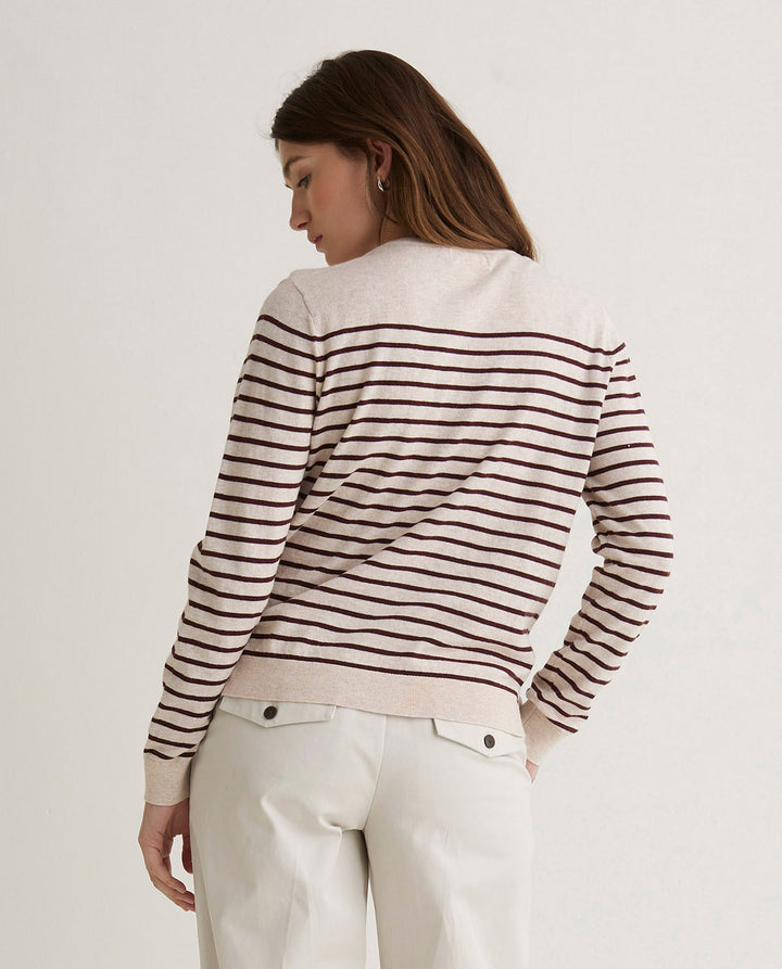 Pull ligné en coton bio