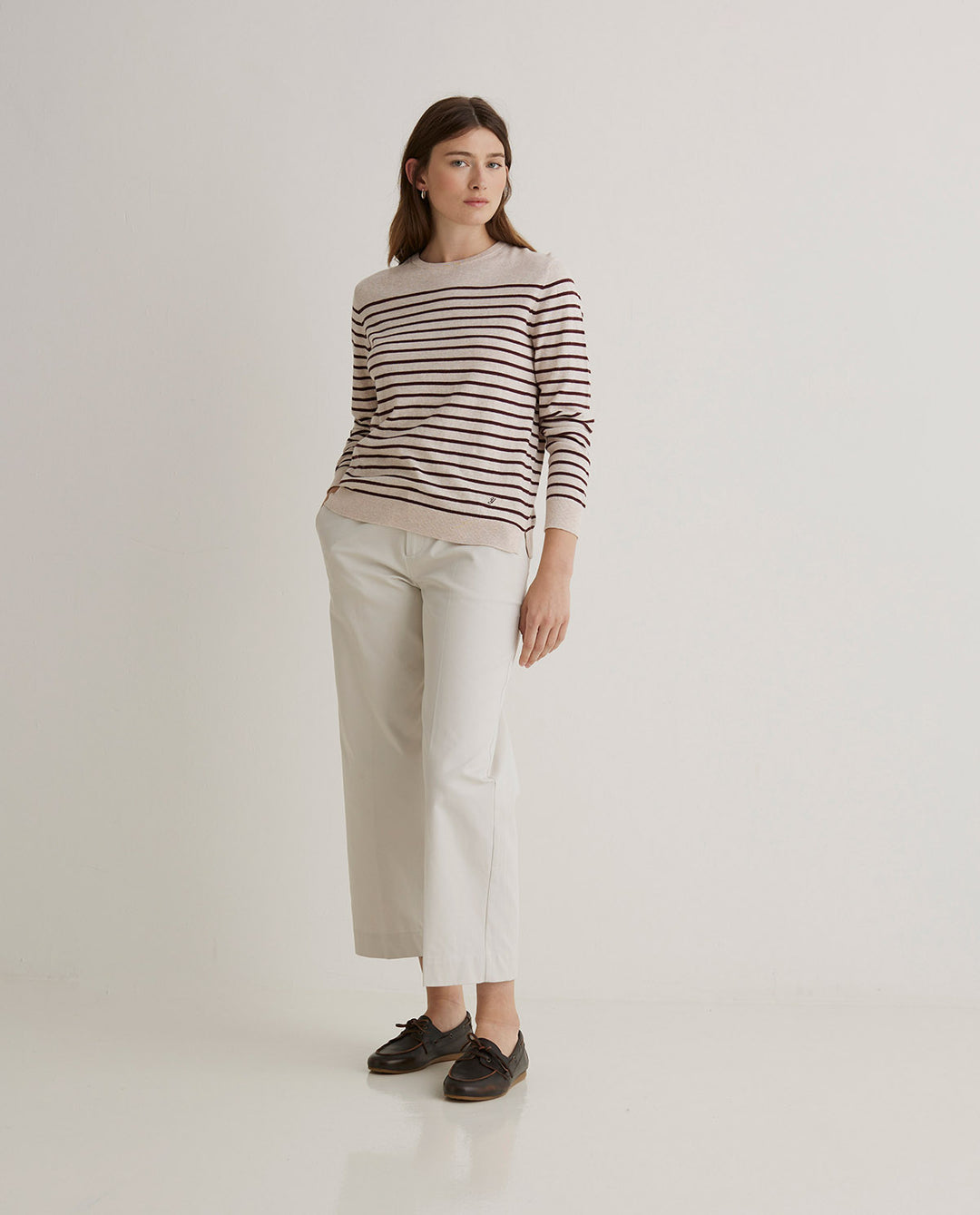 Pull ligné en coton bio