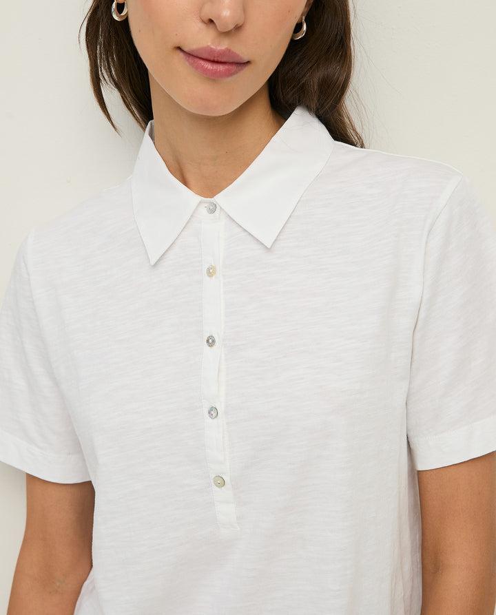 T-shirt en coton biologique - Coupe polo et style épuré