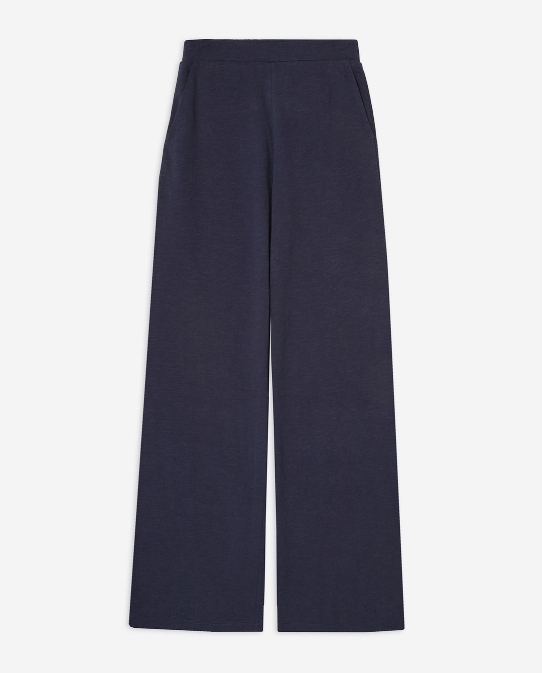 Pantalon en coton - Un modèle à jambe large et taille élastique