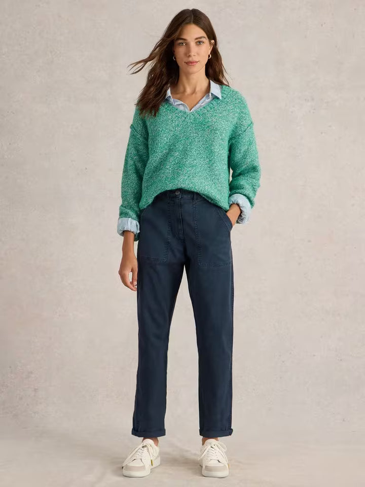 Pantalon chino en coton lin Twister