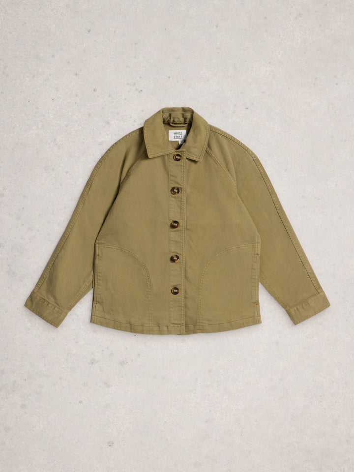 Veste en jean avec des poches circulaires Eden