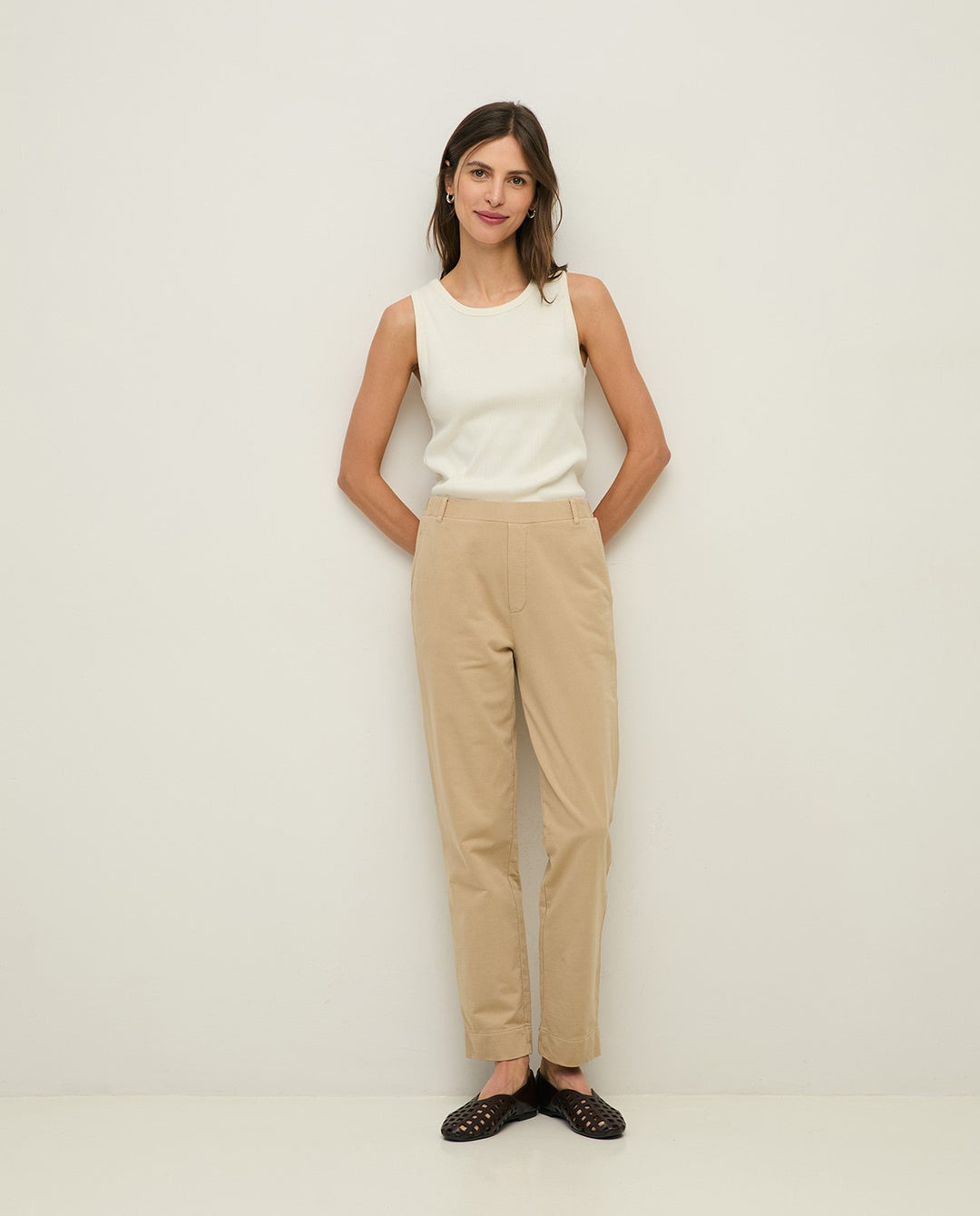 Pantalon à taille mi-haute confortable - Coton biologique