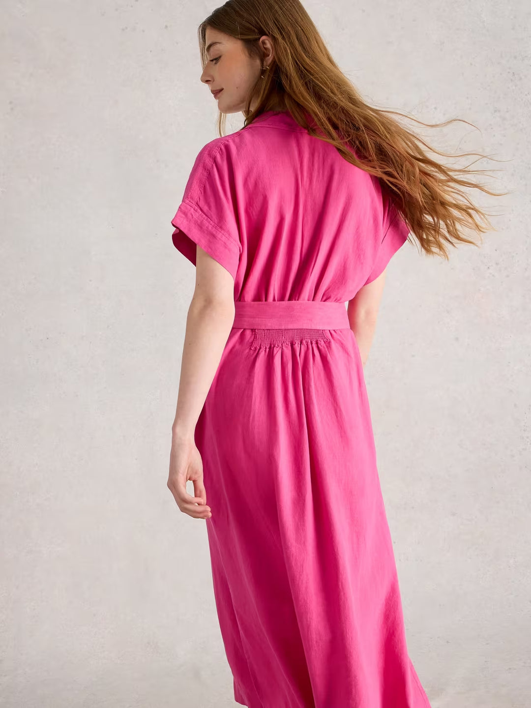 Marianne linen blend midi dress