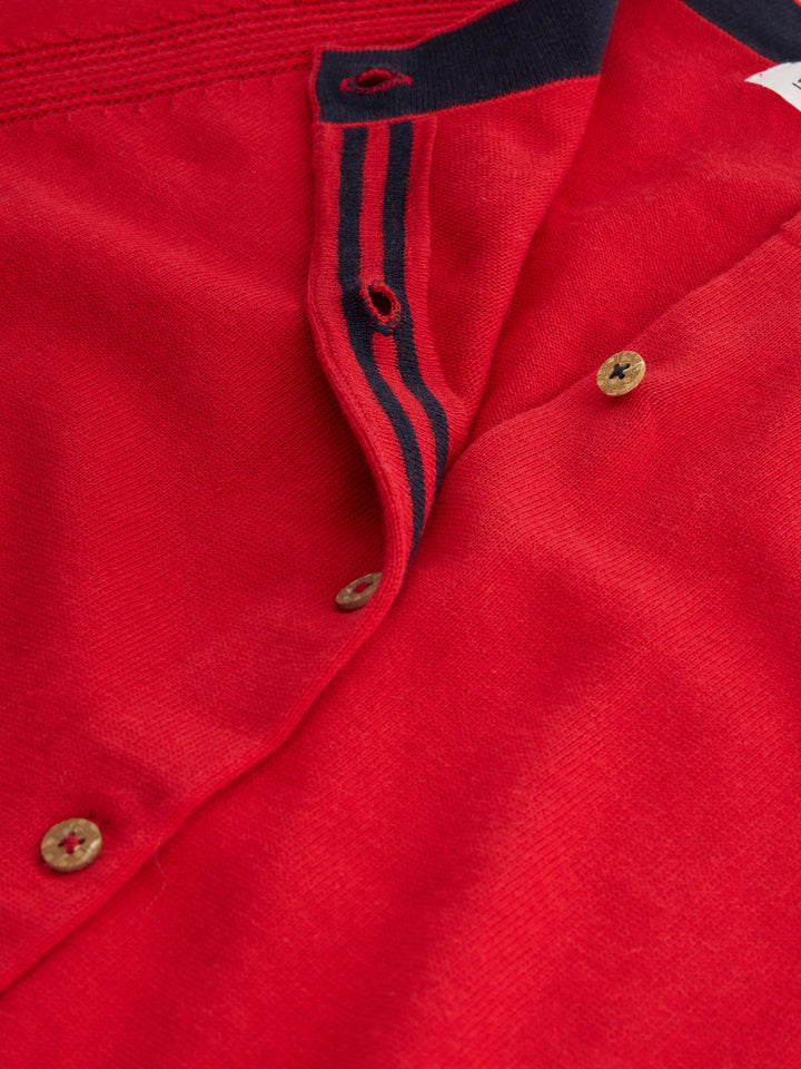 Cardigan rouge éclatant Lulu