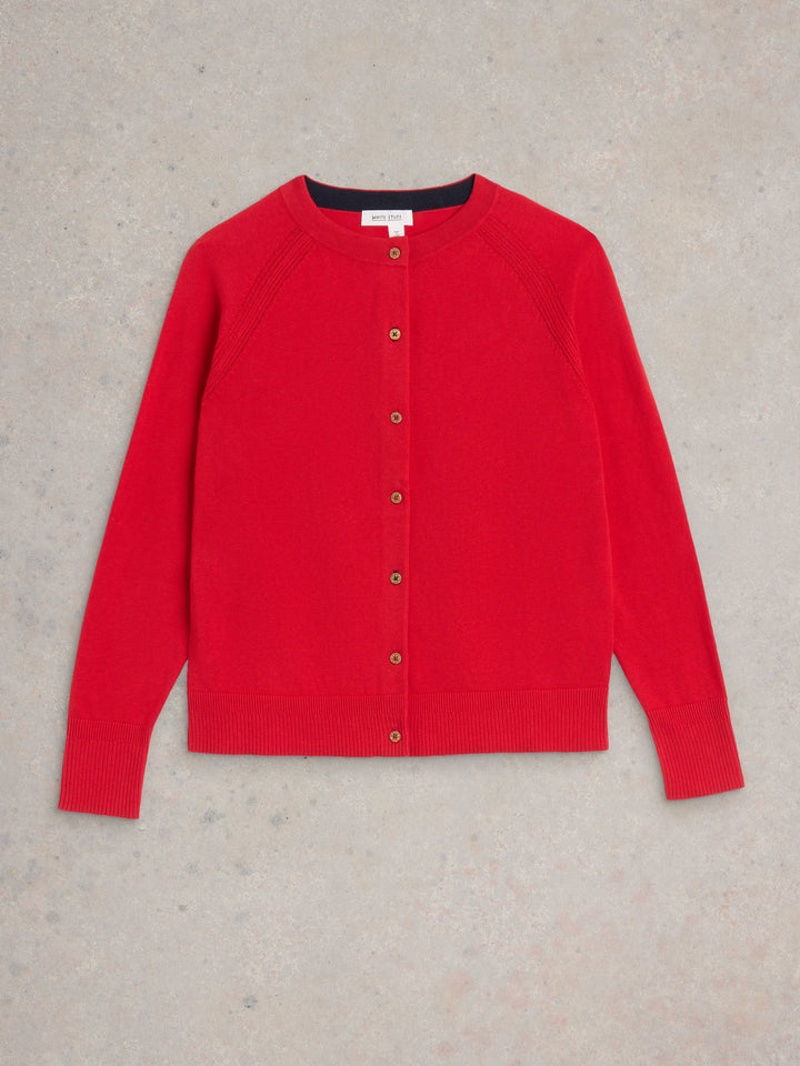 Cardigan rouge éclatant Lulu