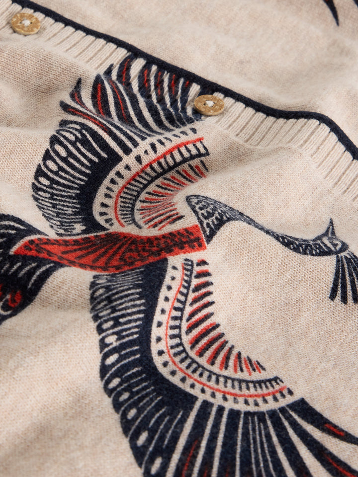 Cardigan multi floral en coton biologique Lulu