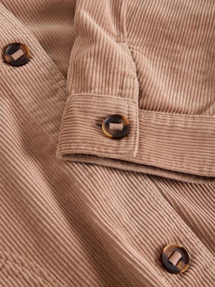 Veste côtelée couleur latté Eden