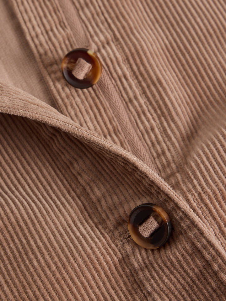 Veste côtelée couleur latté Eden