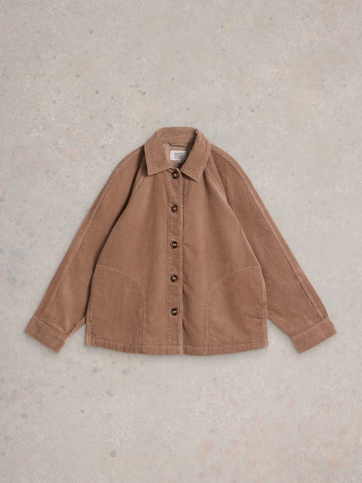 Veste côtelée couleur latté Eden