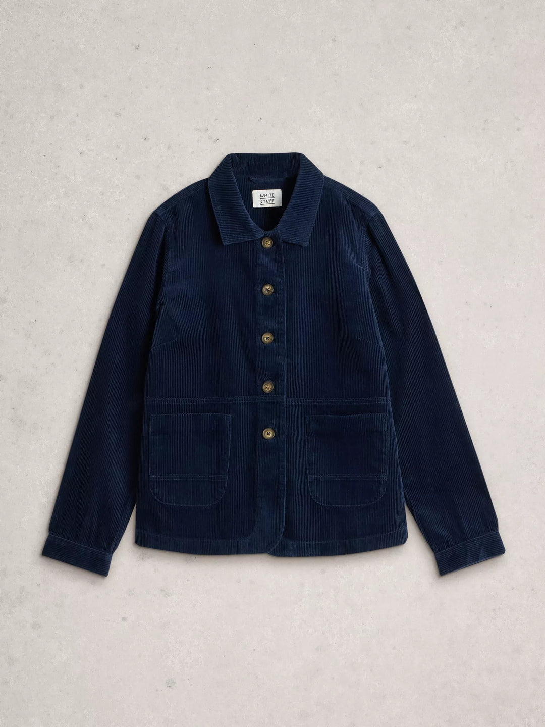 Veste boutonnée de coton biologique et lyocell - Avec col tailleur et poches
