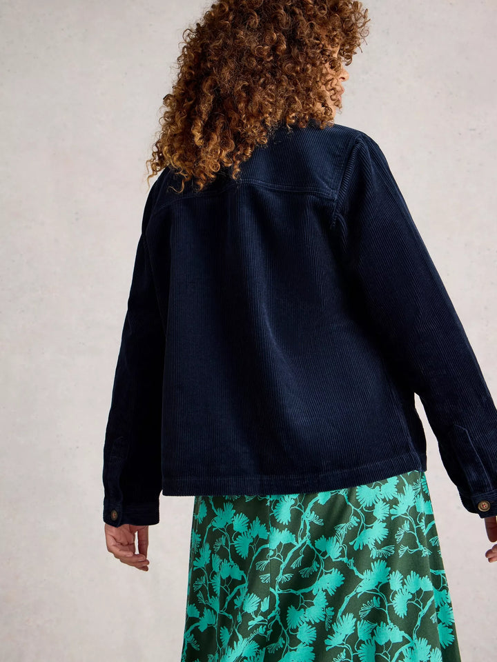 Veste boutonnée de coton biologique et lyocell - Avec col tailleur et poches