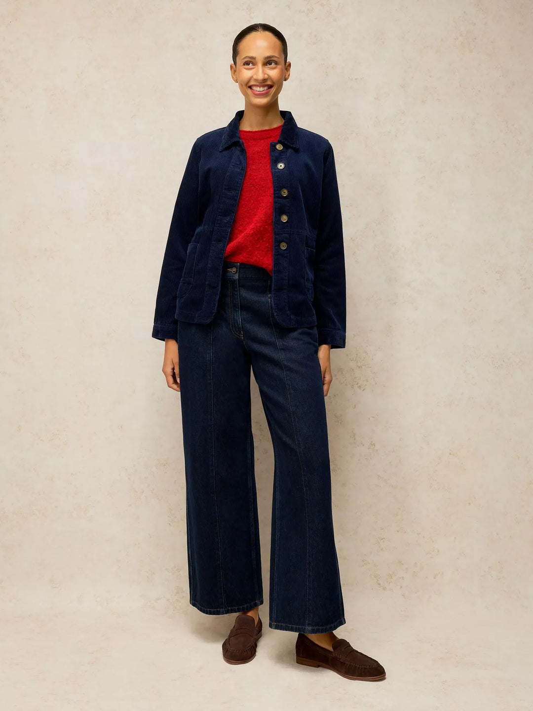 Veston de coton biologique Carrie - Avec col tailleur et poches