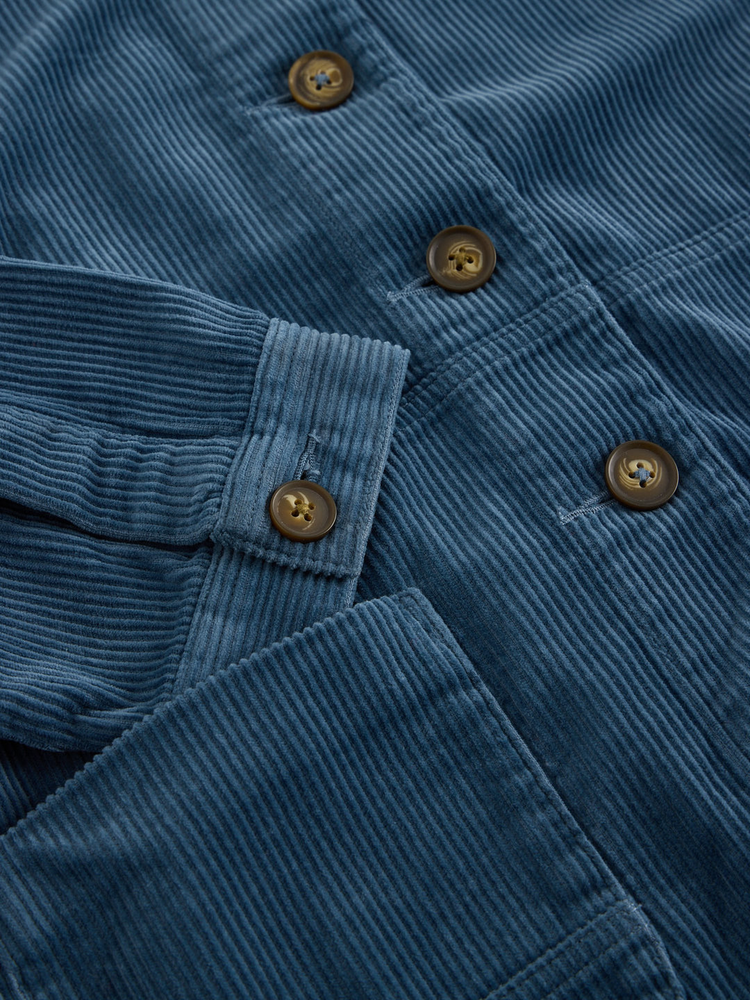 Veste boutonnée de coton biologique et lyocell - Avec col tailleur et poches