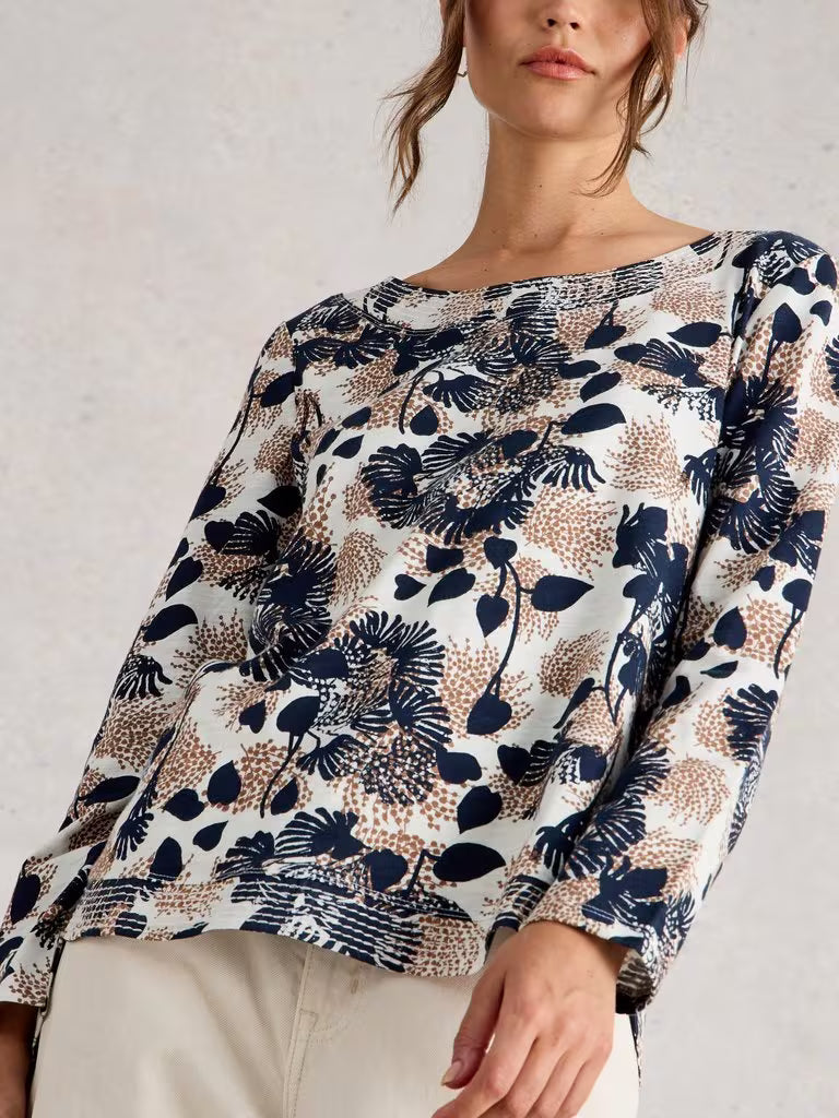 Chandail naturel floral Weaver