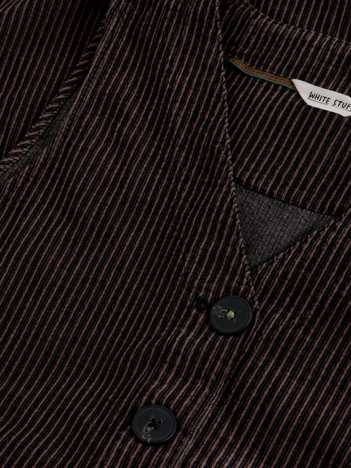 Salopette-robe en velours côtelé Rose