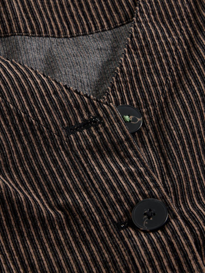 Salopette-robe en velours côtelé Rose