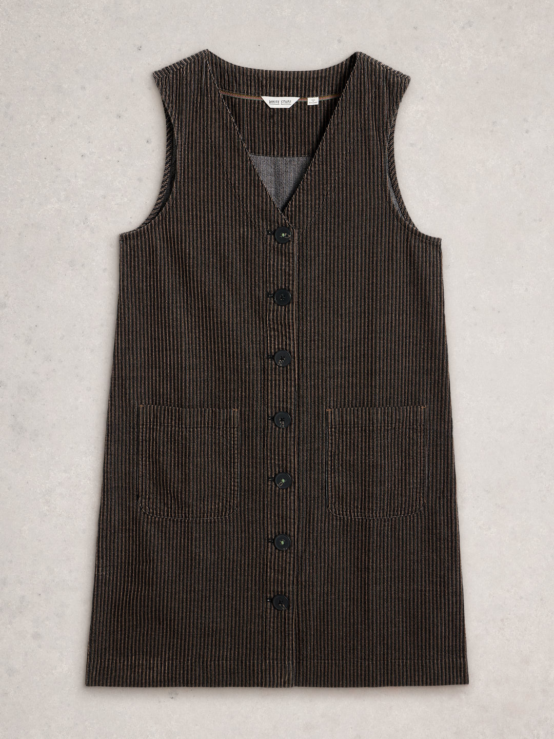 Salopette-robe en velours côtelé Rose