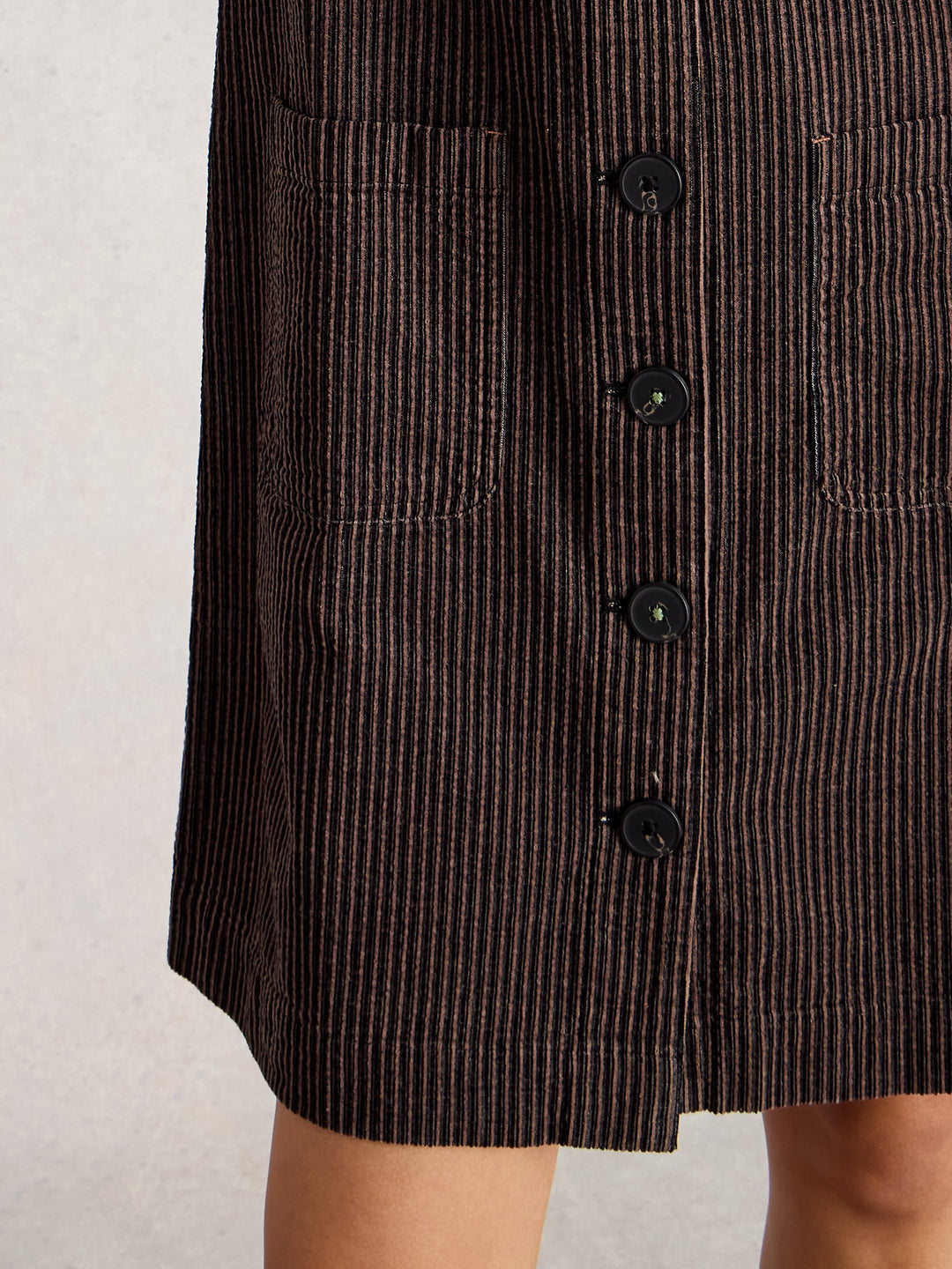 Salopette-robe en velours côtelé Rose