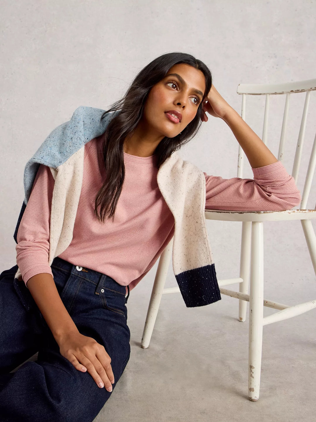 Chandail à manches longues brillant Clara