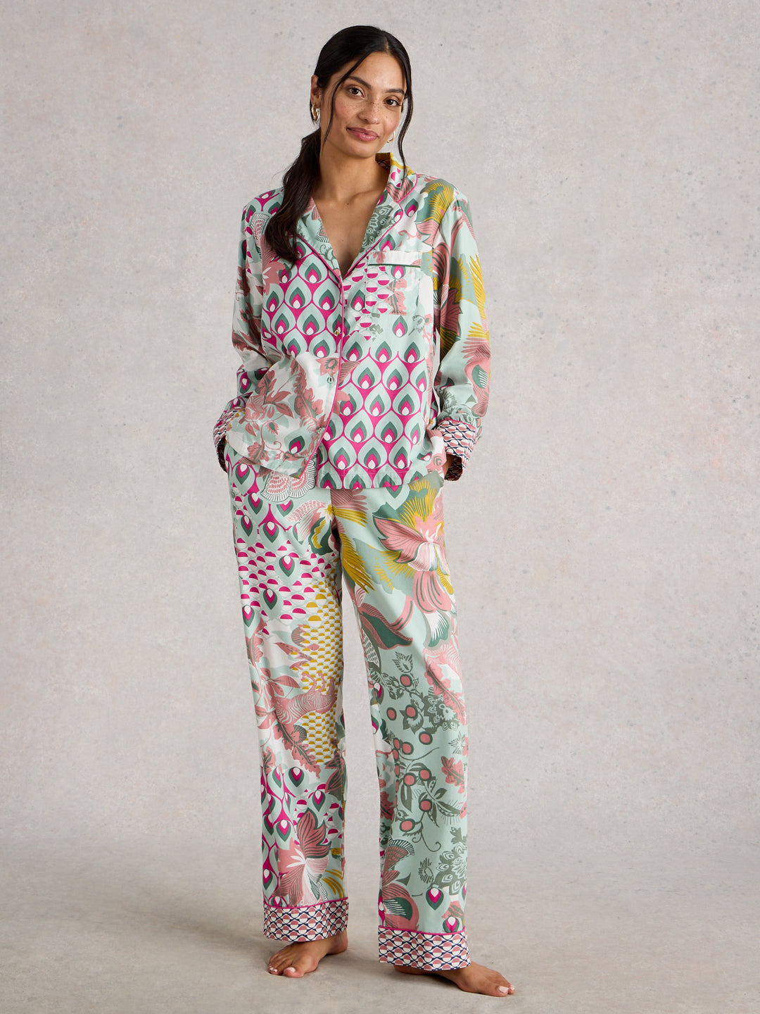 Ensemble de pyjama turquoise tout doux White Stuff