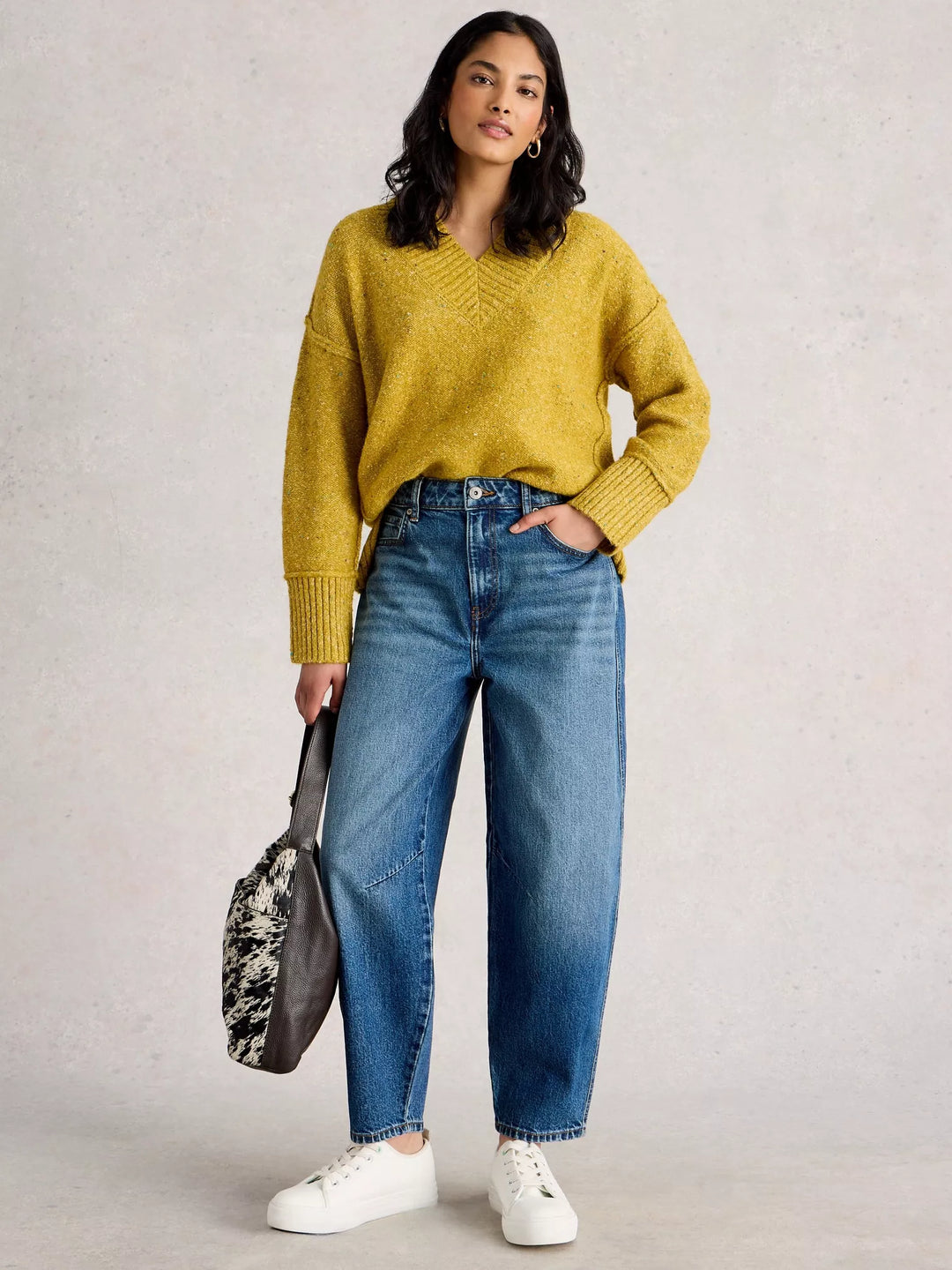 Jeans coupe décontractée longueur cheville Aubrey - Mélange de coton biologique**